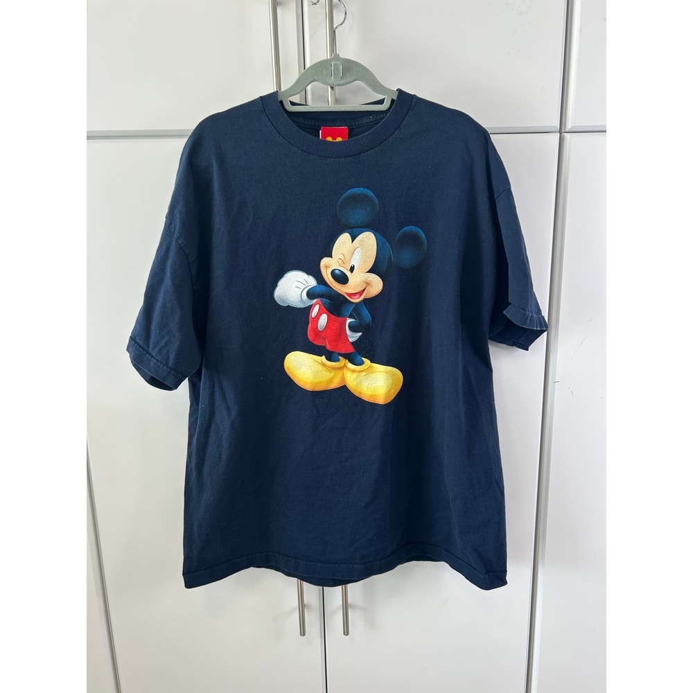 Disney Mickey Mouse T-Shirt Navy‎ Blue Jerry Leigh Alstyle AAA Mens 2XL Vintage
